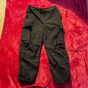 Black Baggy Cargo Casual Utility Pants